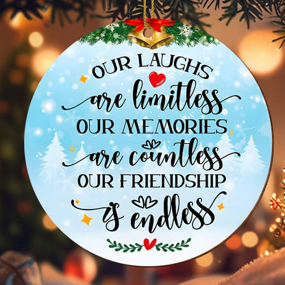 Our Laughs Are Limitless With Snowflakes And Trees