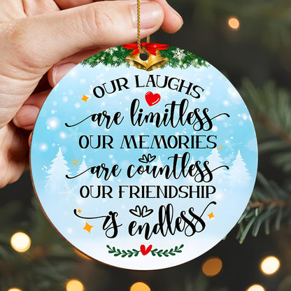 Our Laughs Are Limitless With Snowflakes And Trees