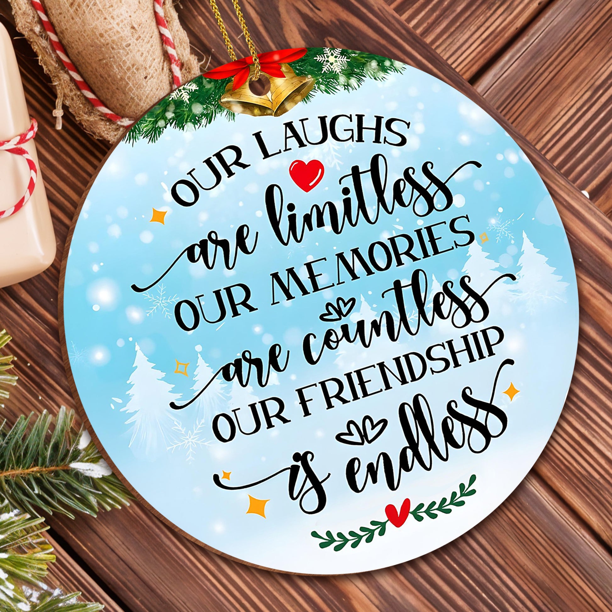 Our Laughs Are Limitless With Snowflakes And Trees