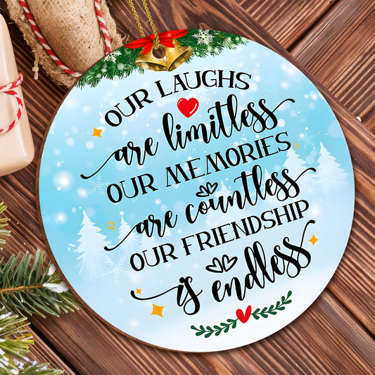 Our Laughs Are Limitless With Snowflakes And Trees