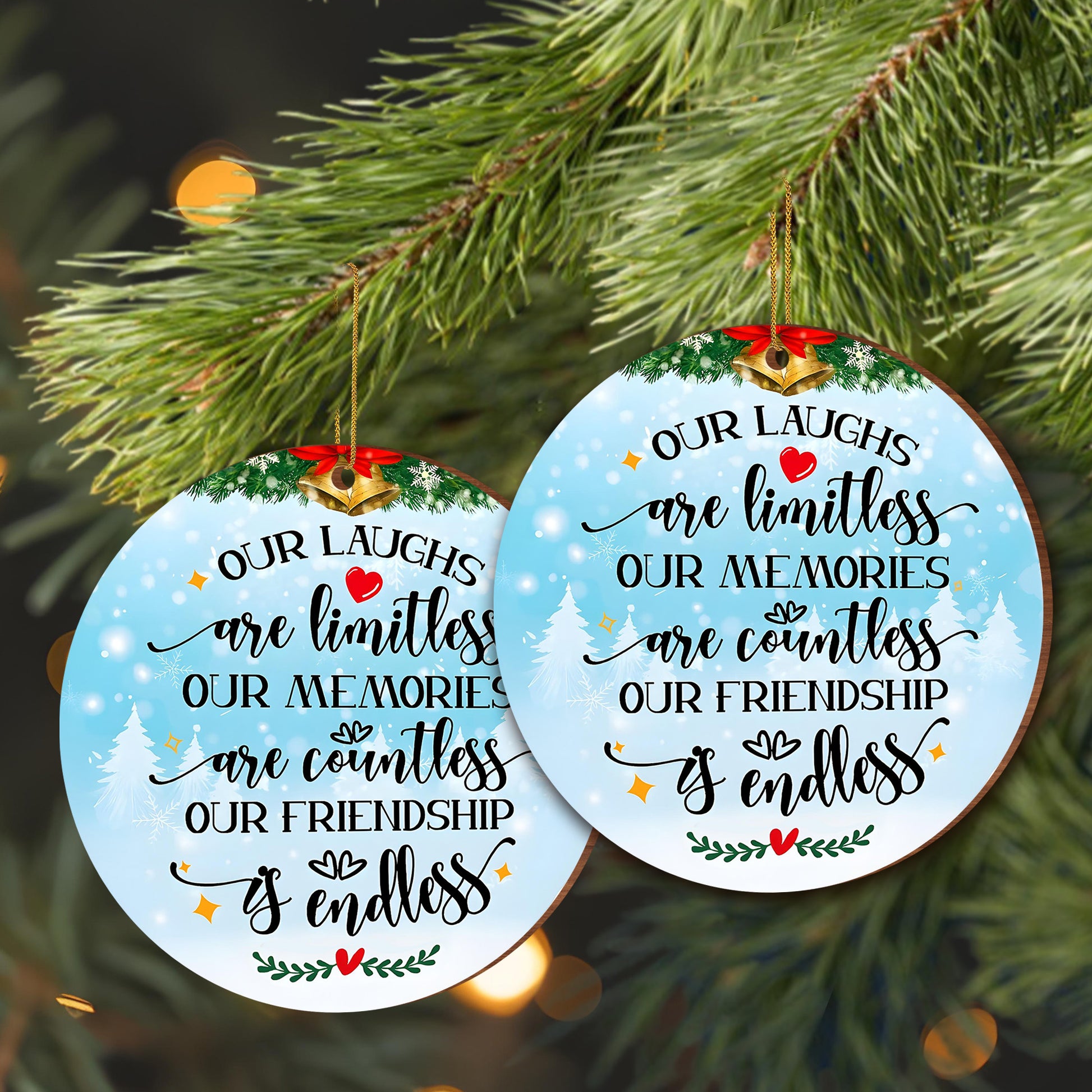 Our Laughs Are Limitless With Snowflakes And Trees