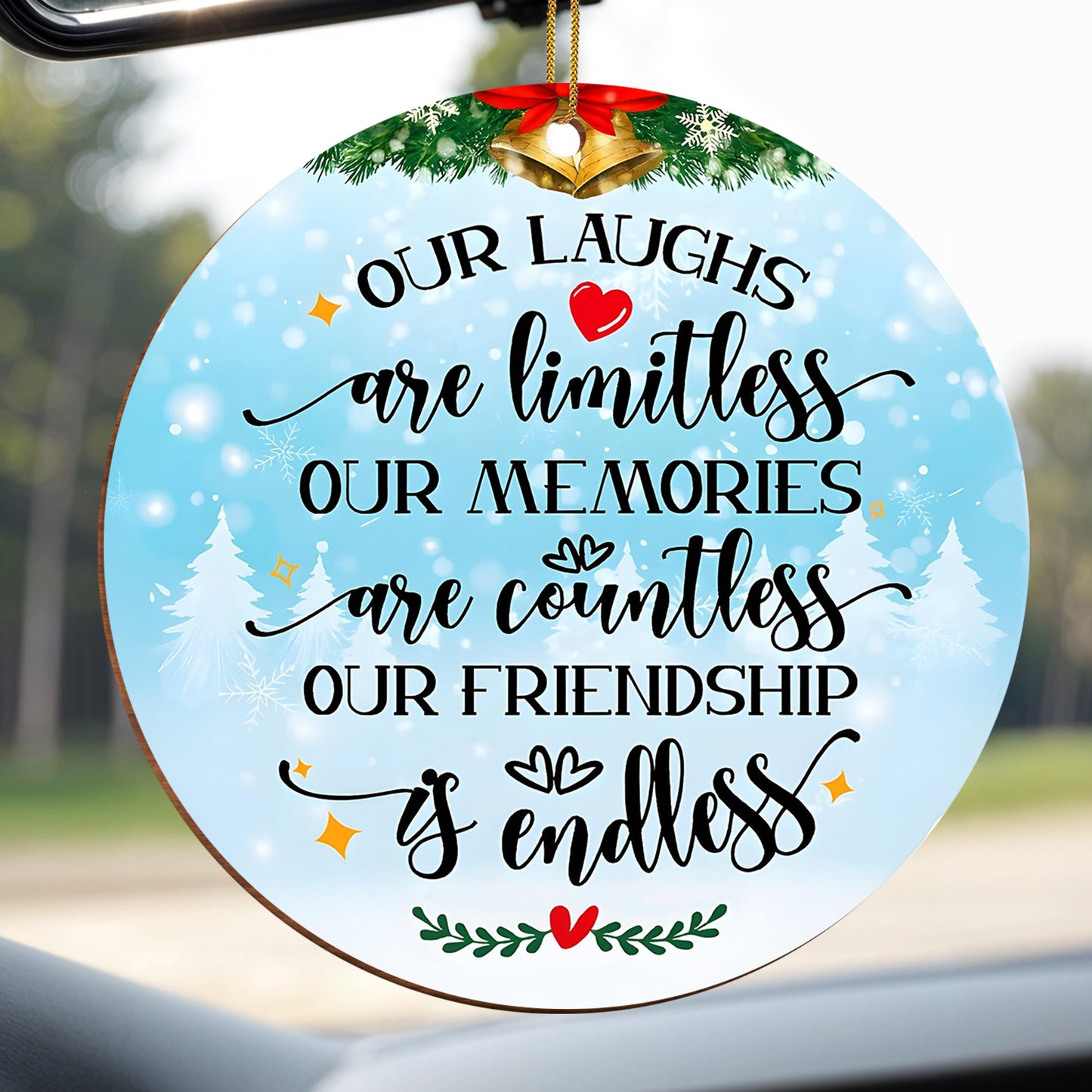 Our Laughs Are Limitless With Snowflakes And Trees