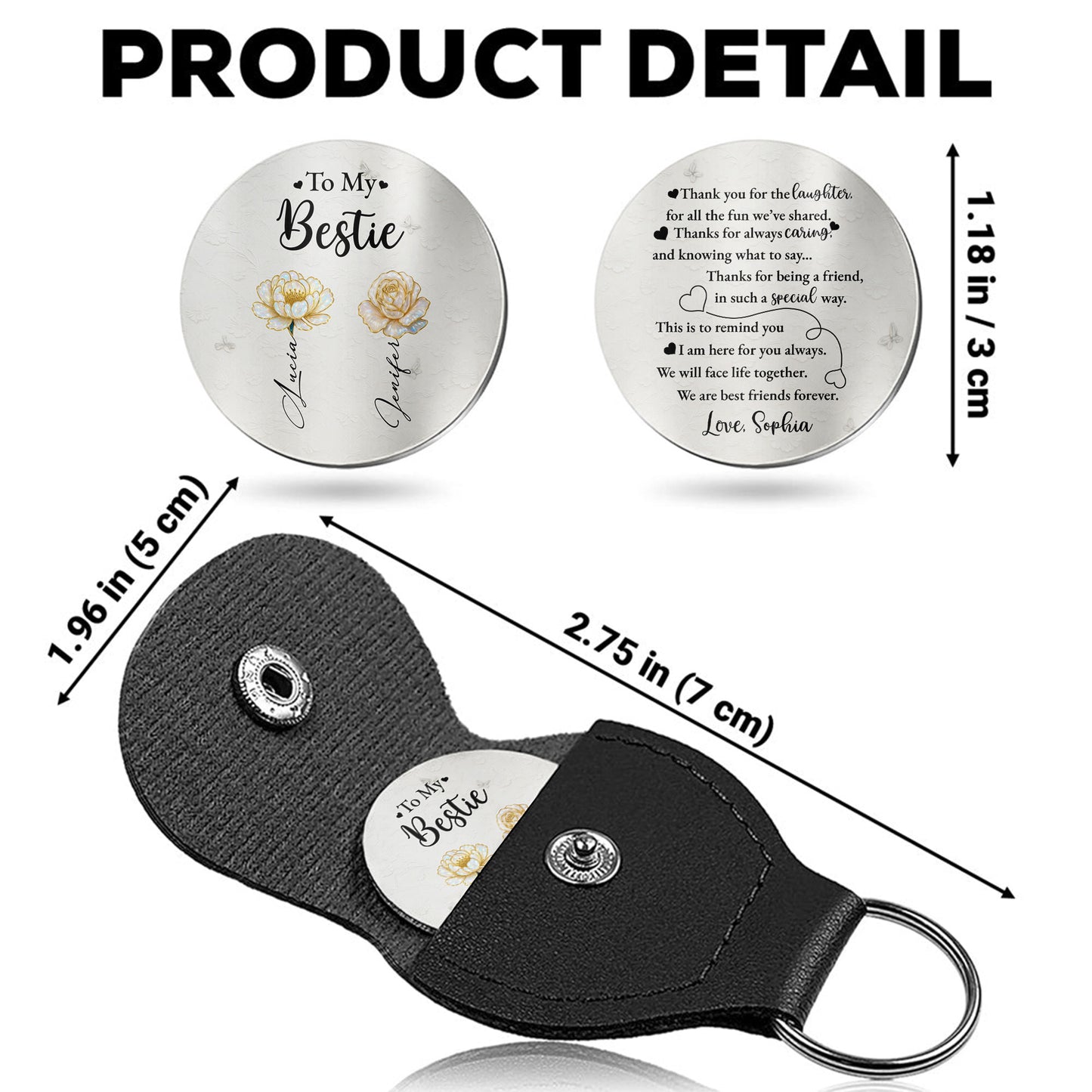 To My Bestie, Thanks For Being A Friend, Flowers