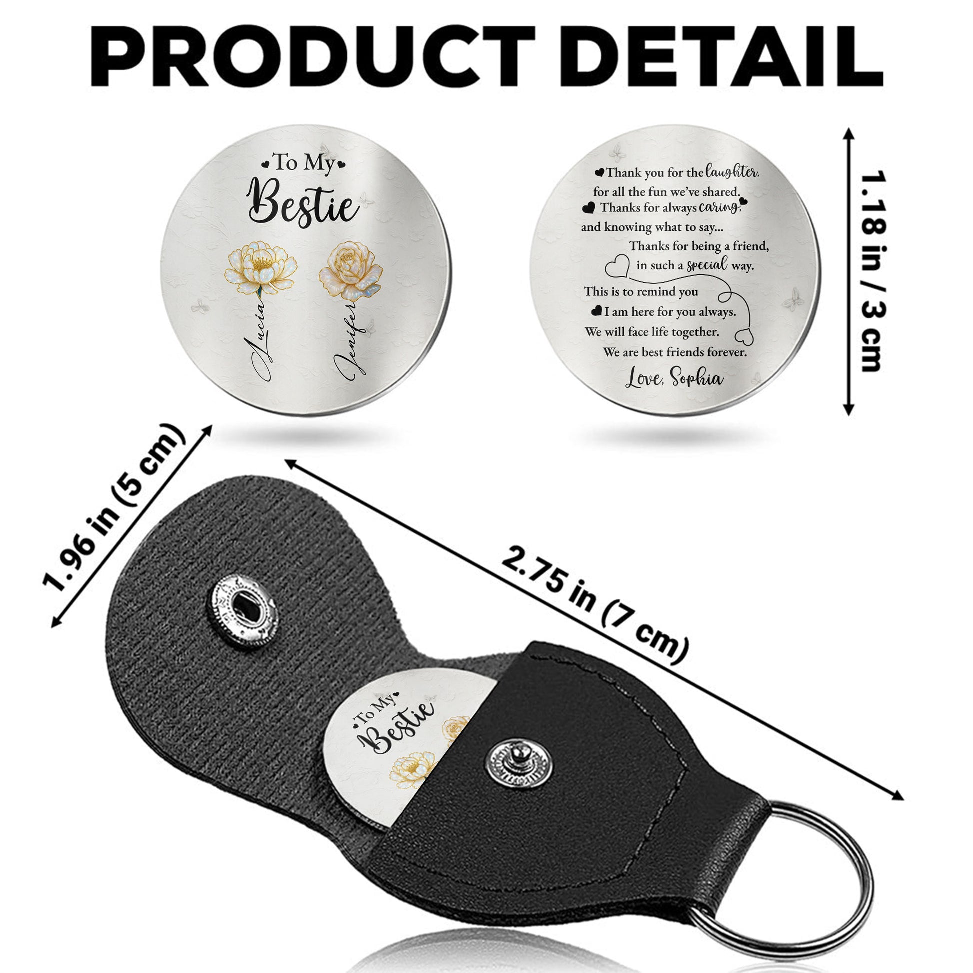 To My Bestie, Thanks For Being A Friend, Flowers