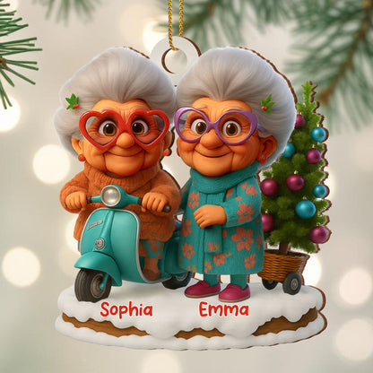 Celebrate Joyous Moments With Charming Grandmothers And Christmas Tree