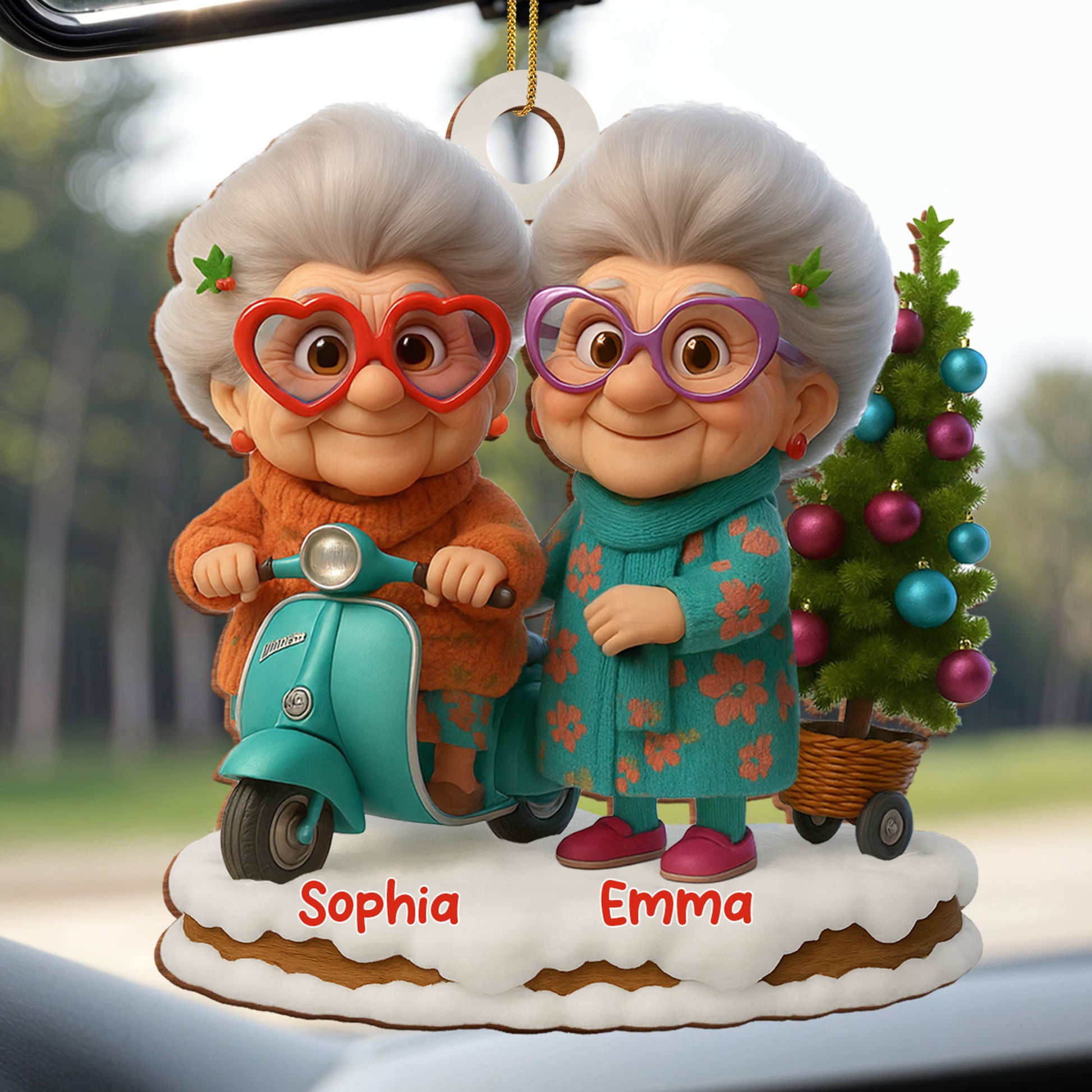 Celebrate Joyous Moments With Charming Grandmothers And Christmas Tree