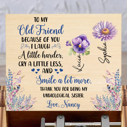 To My Old Friend, Thank You For Being My Unbiological Sister, Flowers