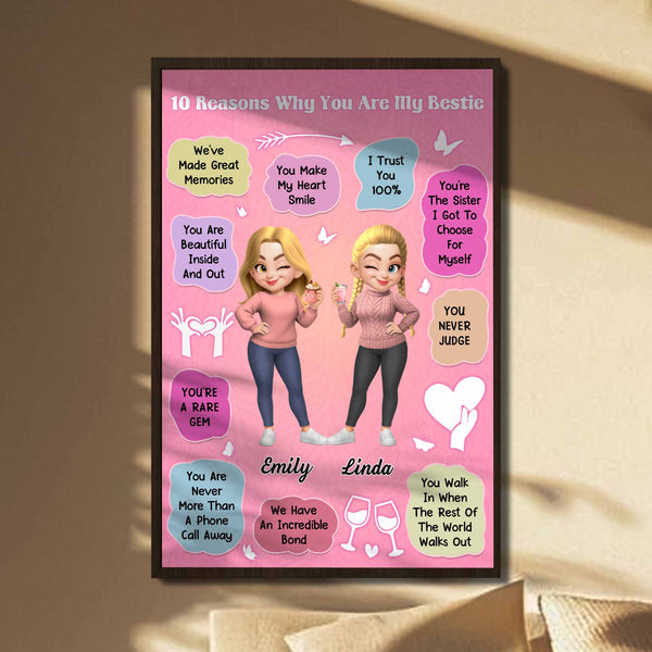 10 Reasons Why You Are My Bestie With Animated Characters And Hearts