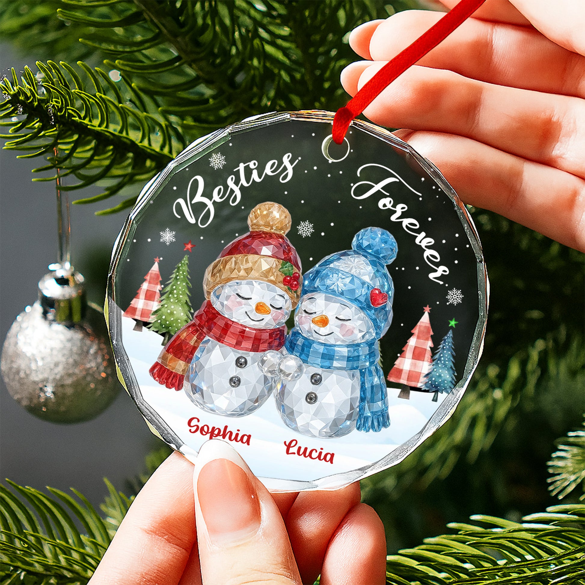 Besties Forever Snowmen Ornament