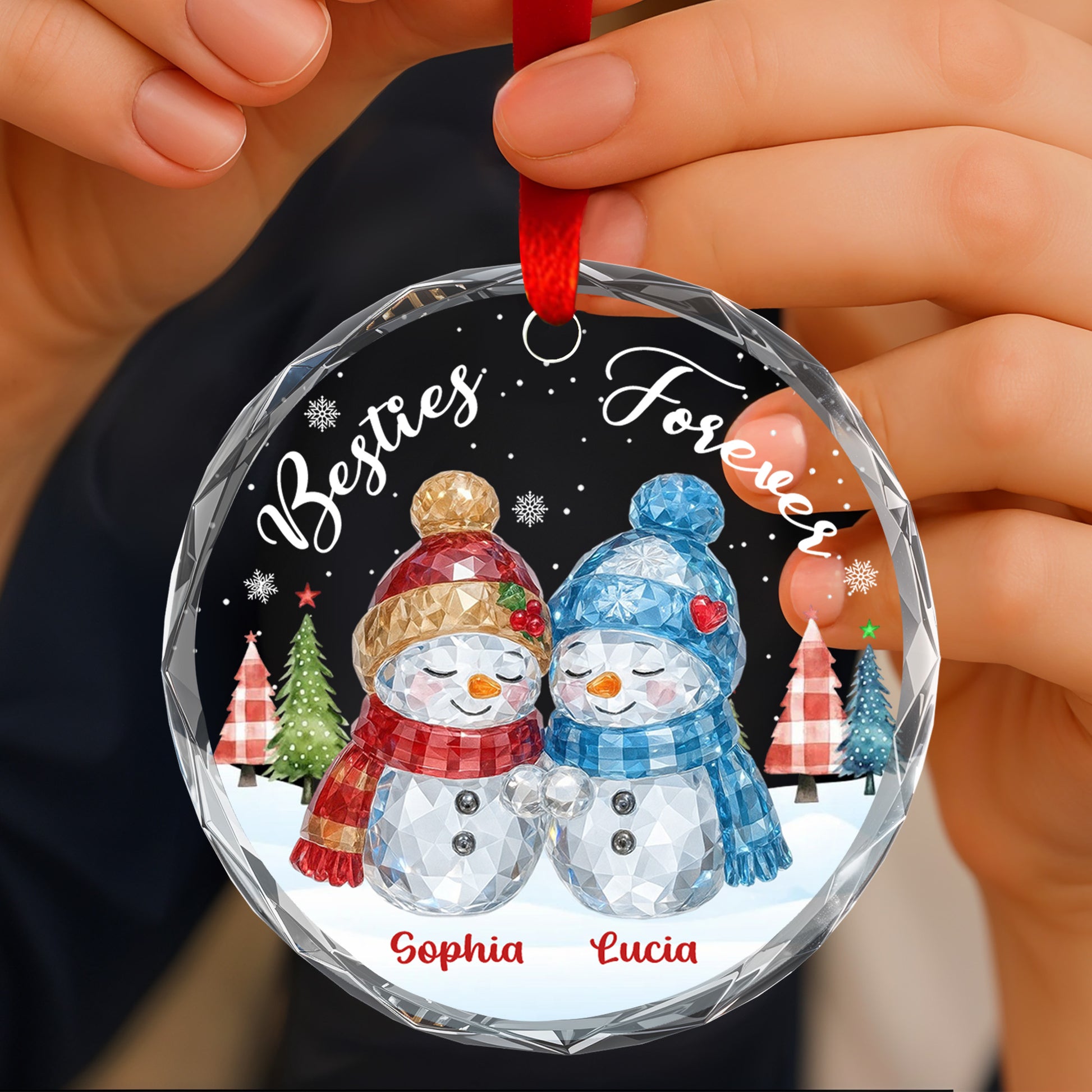 Besties Forever Snowmen Ornament