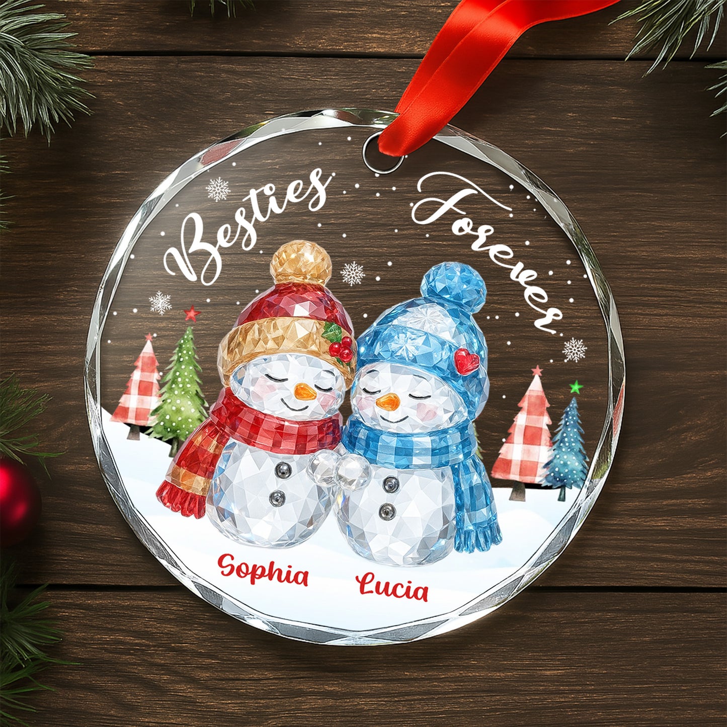 Besties Forever Snowmen Ornament