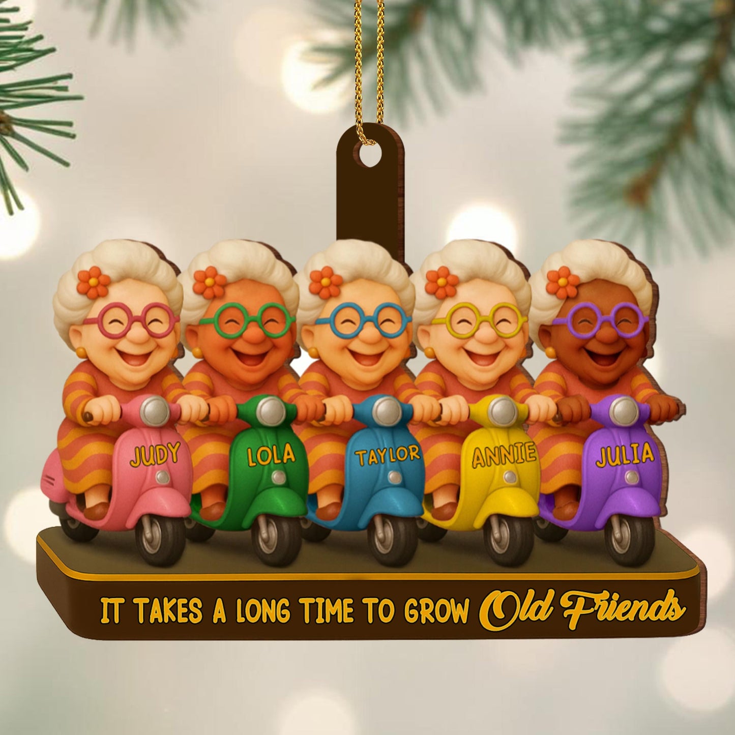 It Takes a Long Time To Grow Old Friends, Elderly Women on Scooters