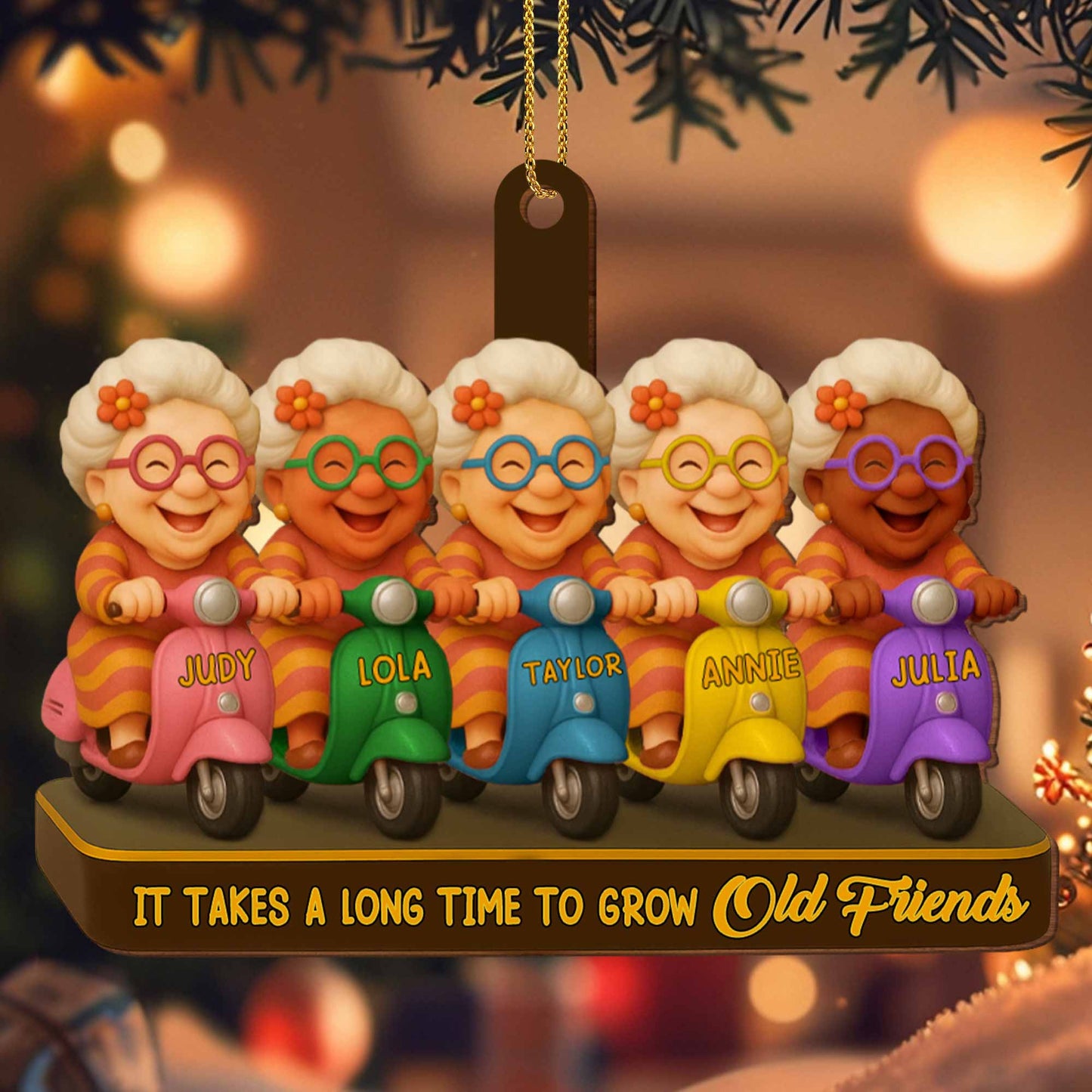 It Takes a Long Time To Grow Old Friends, Elderly Women on Scooters