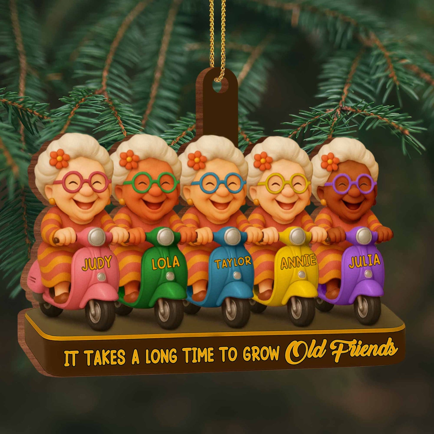 It Takes a Long Time To Grow Old Friends, Elderly Women on Scooters