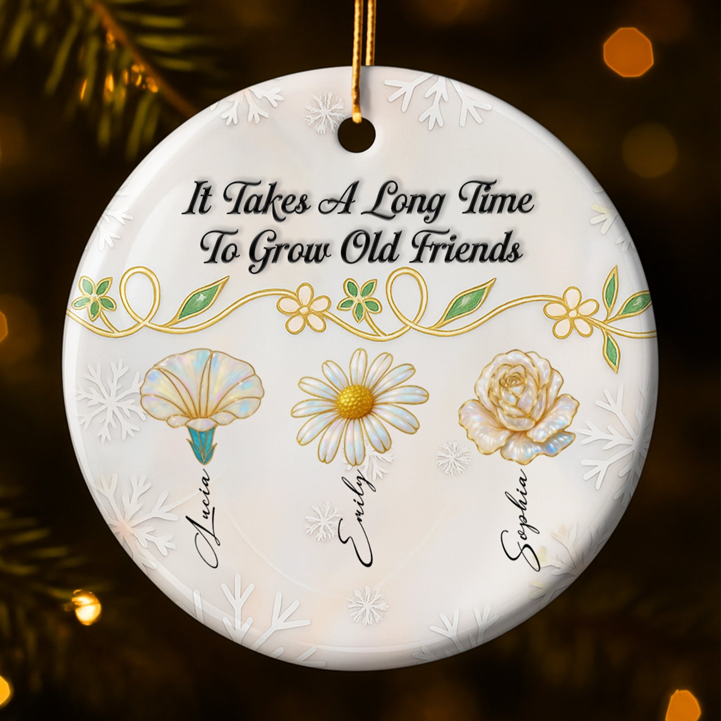 It Takes A Long Time To Grow Old Friends, Flowers Design