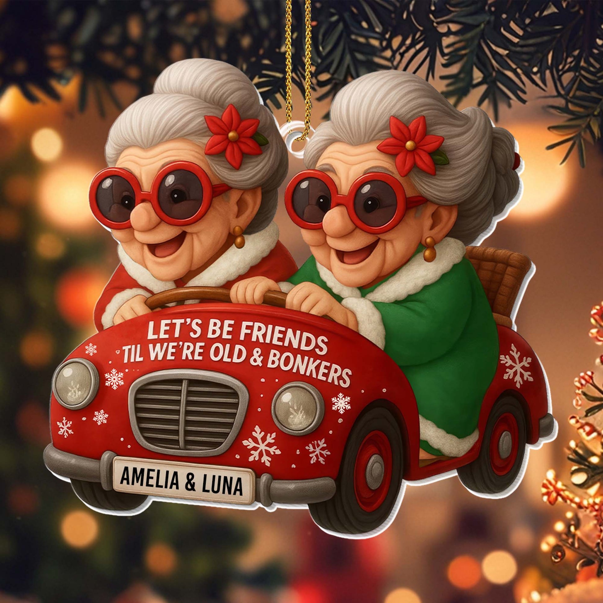 Let's Be Friends 'Til We're Old And Bonkers, Old Ladies In Red Car