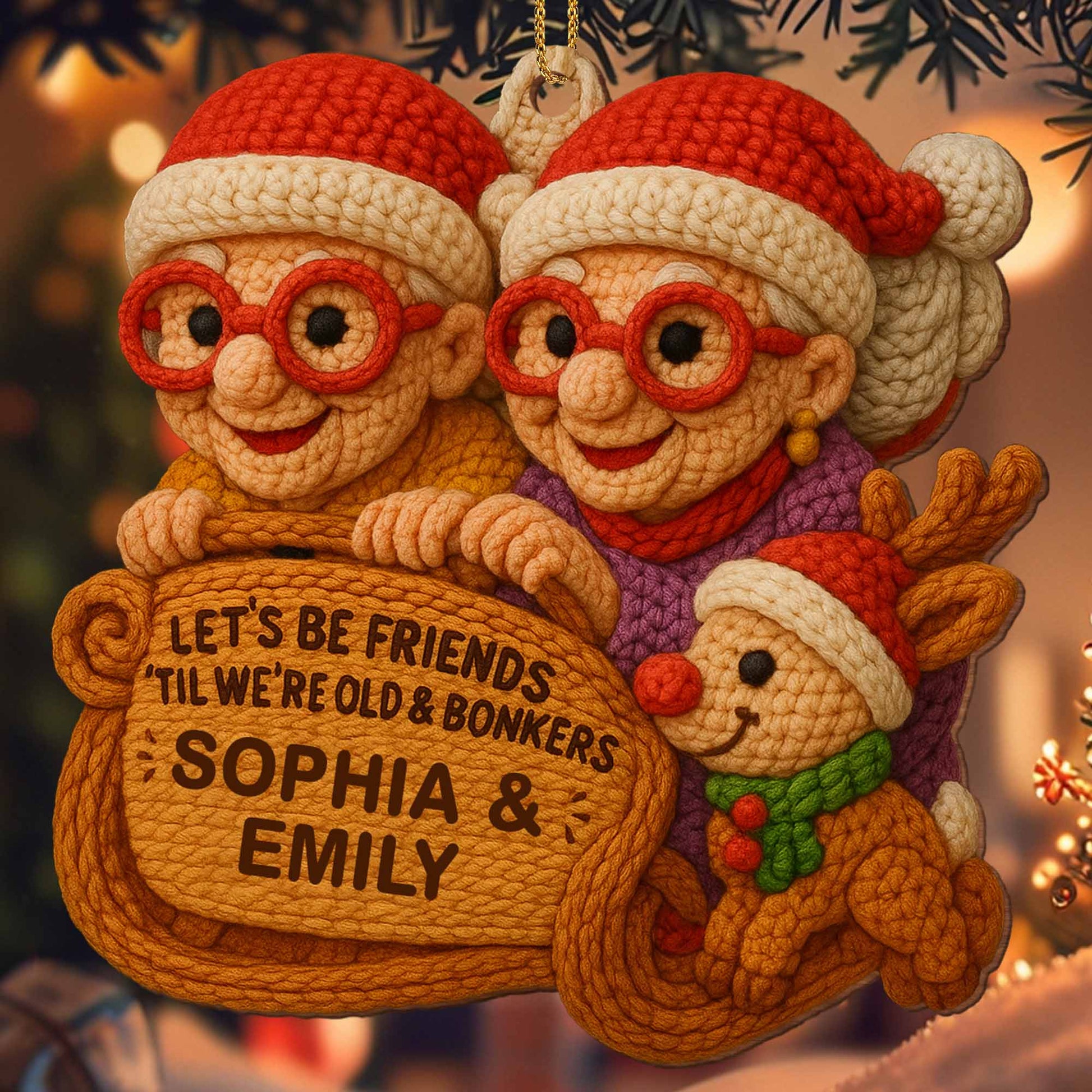 Let's Be Friends 'Til We're Old & Bonkers, Elderly Couple And Reindeer