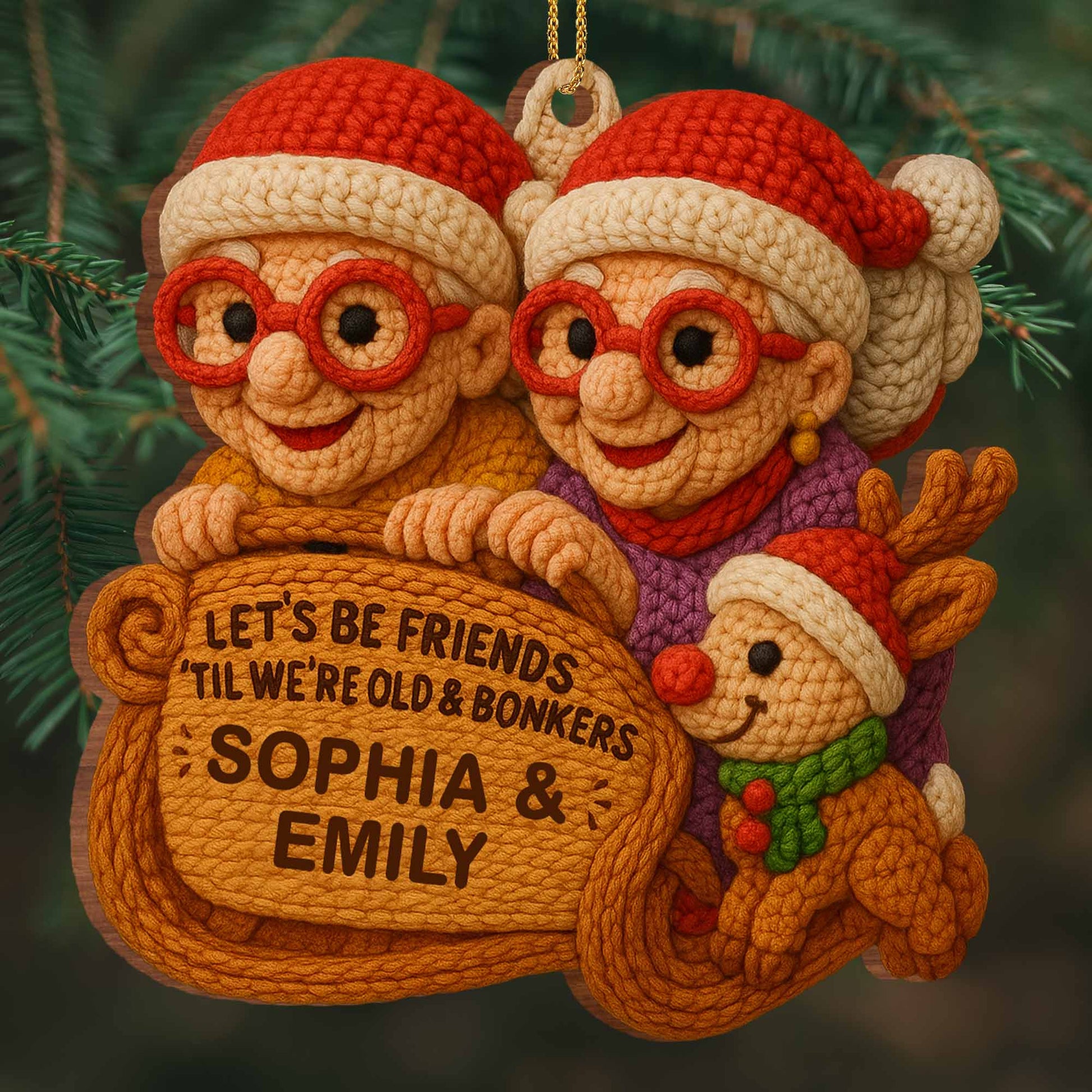 Let's Be Friends 'Til We're Old & Bonkers, Elderly Couple And Reindeer