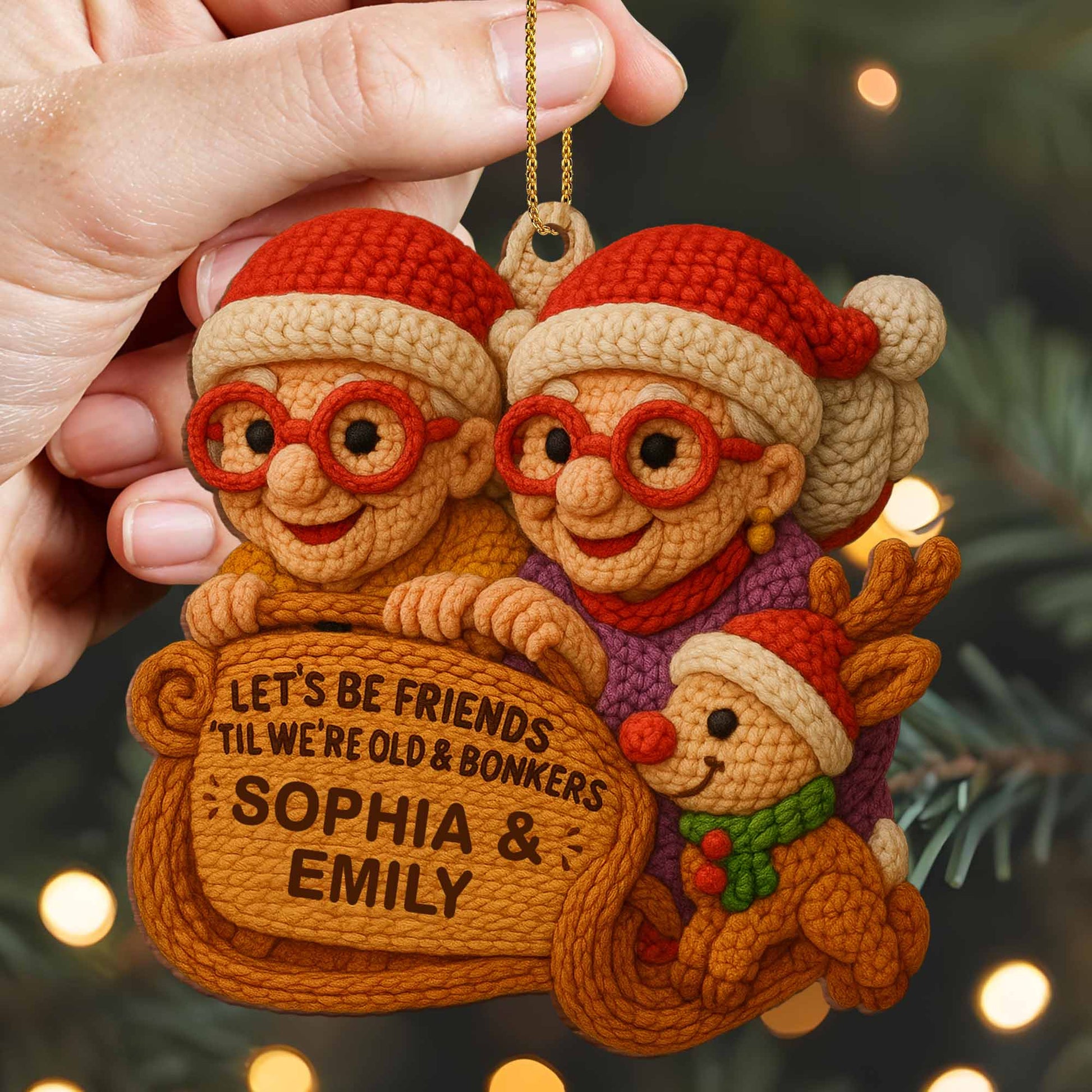 Let's Be Friends 'Til We're Old & Bonkers, Elderly Couple And Reindeer