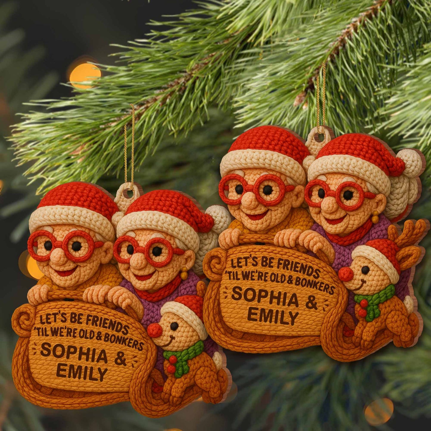 Let's Be Friends 'Til We're Old & Bonkers, Elderly Couple And Reindeer