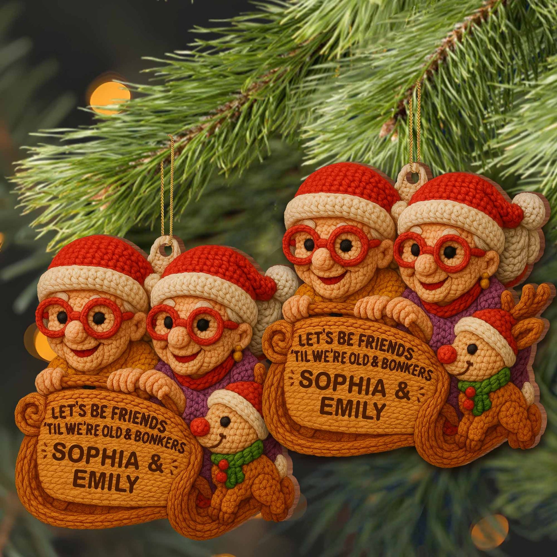 Let's Be Friends 'Til We're Old & Bonkers, Elderly Couple And Reindeer