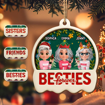 Besties Forever, Christmas Hats And Sweaters