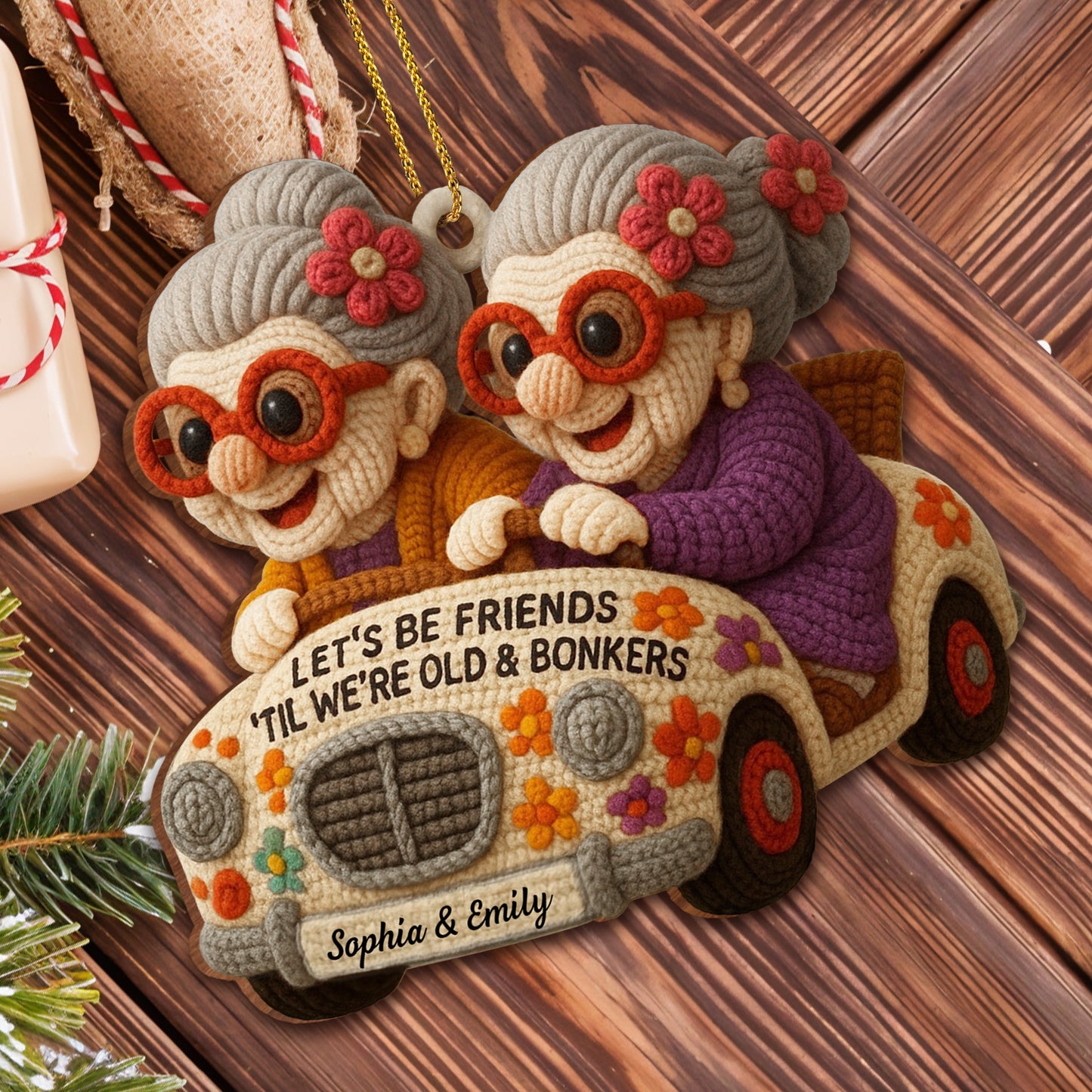 Let's Be Friends 'Til We're Old & Bonkers, Elderly Women in Car