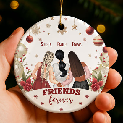 Friends Forever Ornament With Women And Flowers