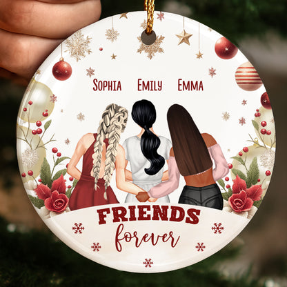 Friends Forever Ornament With Women And Flowers