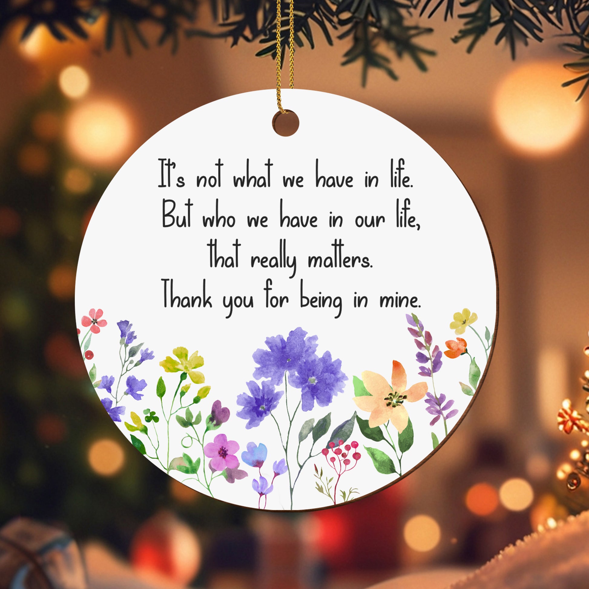 Thank You For Being In Mine With Beautiful Flowers