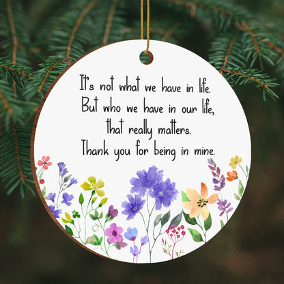 Thank You For Being In Mine With Beautiful Flowers