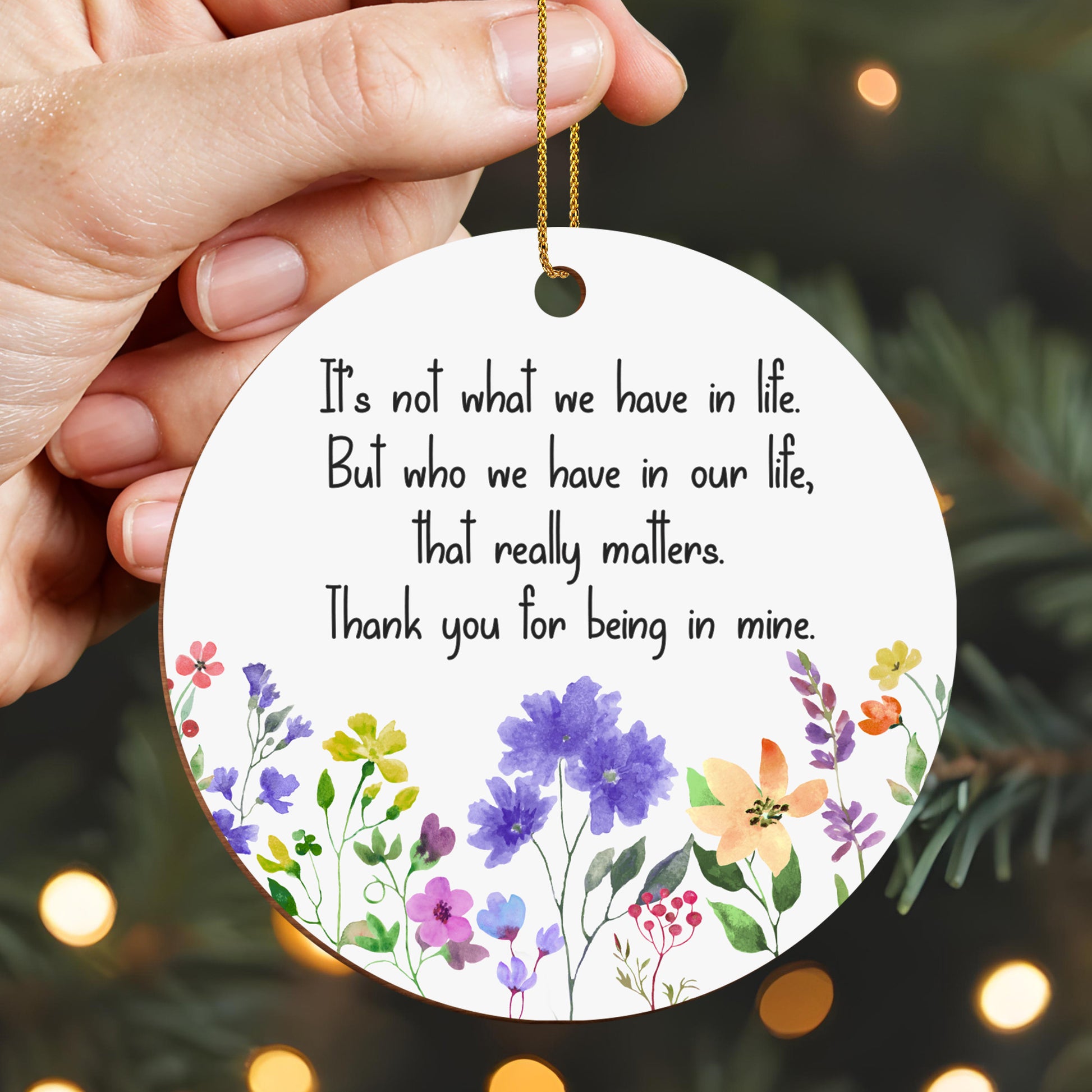 Thank You For Being In Mine With Beautiful Flowers