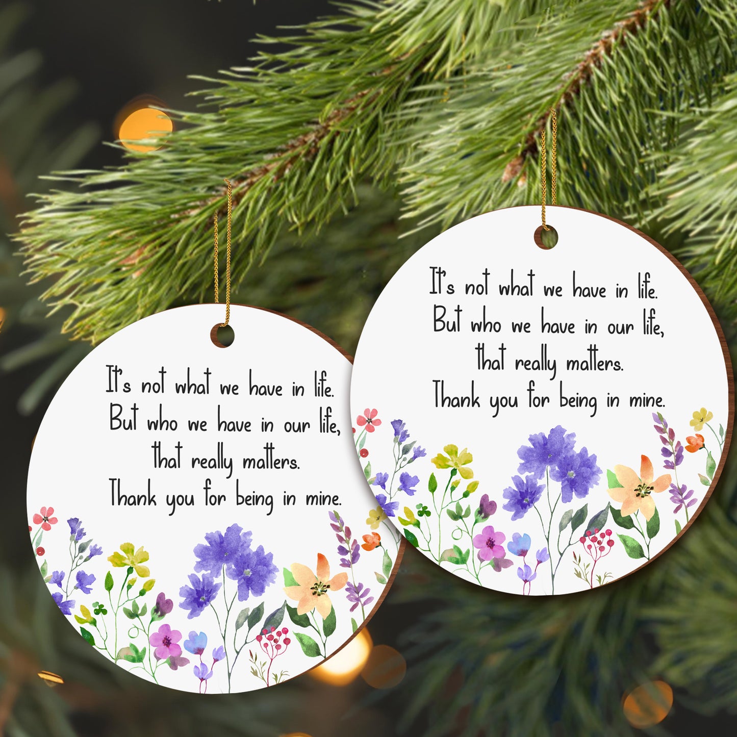 Thank You For Being In Mine With Beautiful Flowers