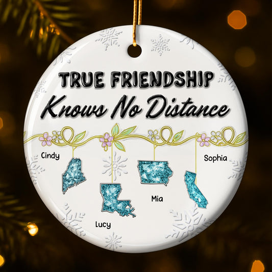 True Friendship Knows No Distance With Floral Elements