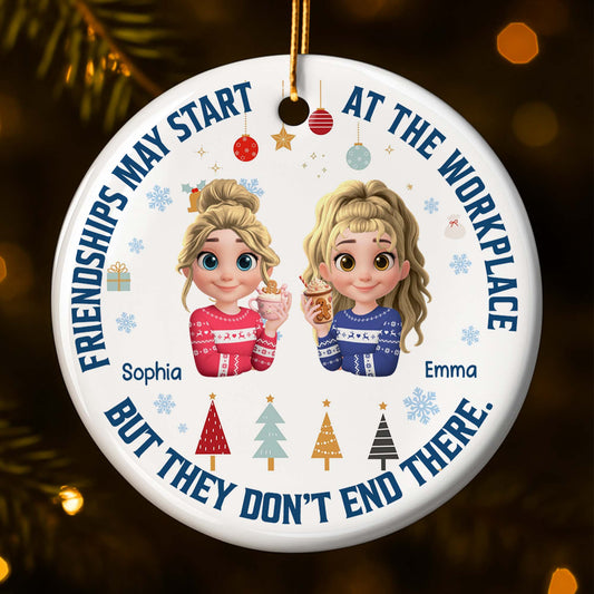 Friendships May Start At The Workplace, Christmas Trees And Snowflakes