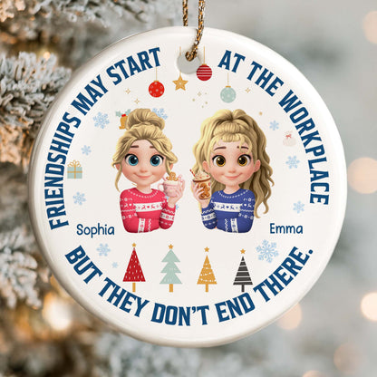 Friendships May Start At The Workplace, Christmas Trees And Snowflakes