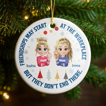 Friendships May Start At The Workplace, Christmas Trees And Snowflakes