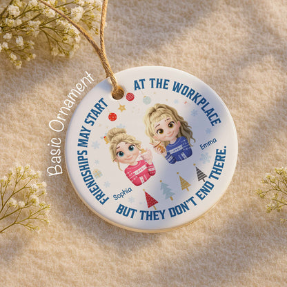 Friendships May Start At The Workplace, Christmas Trees And Snowflakes