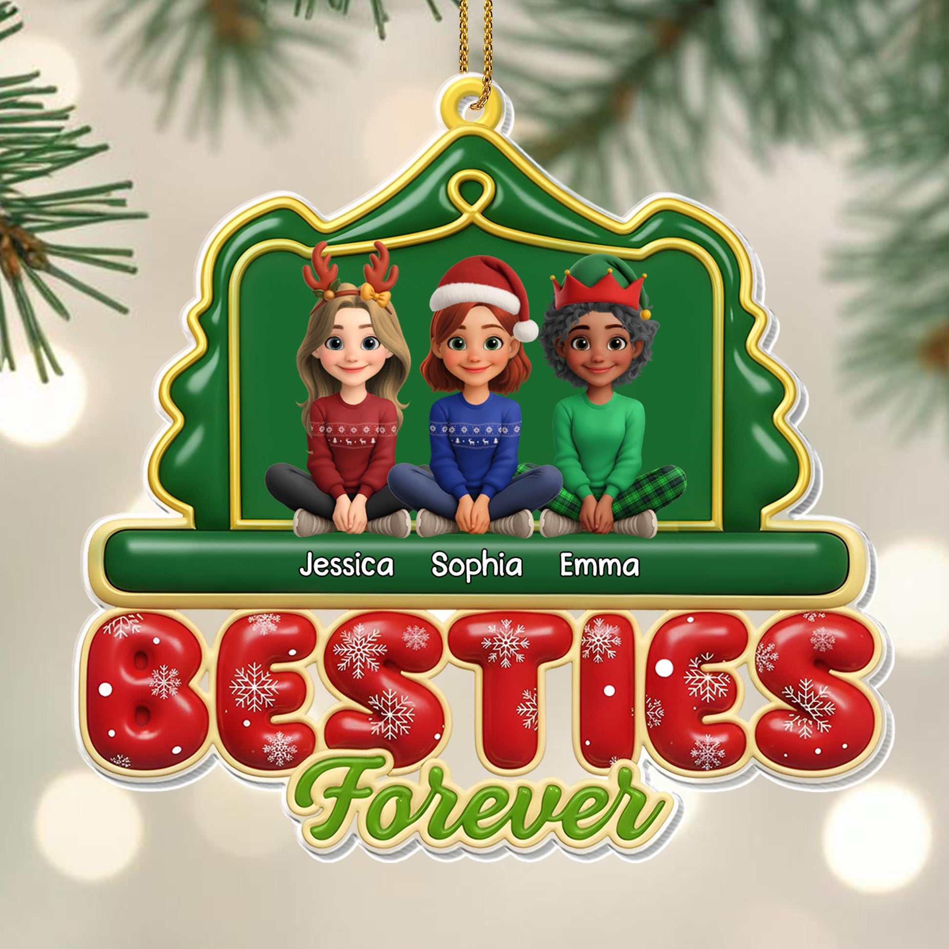 Besties Forever Christmas Ornament