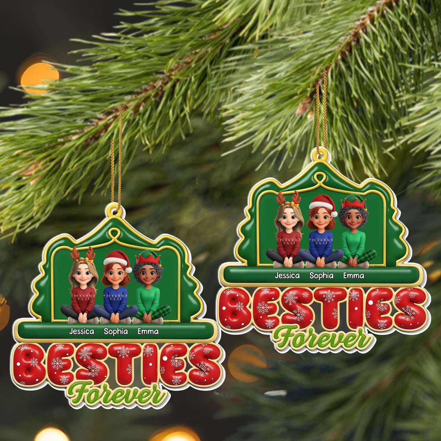 Besties Forever Christmas Ornament