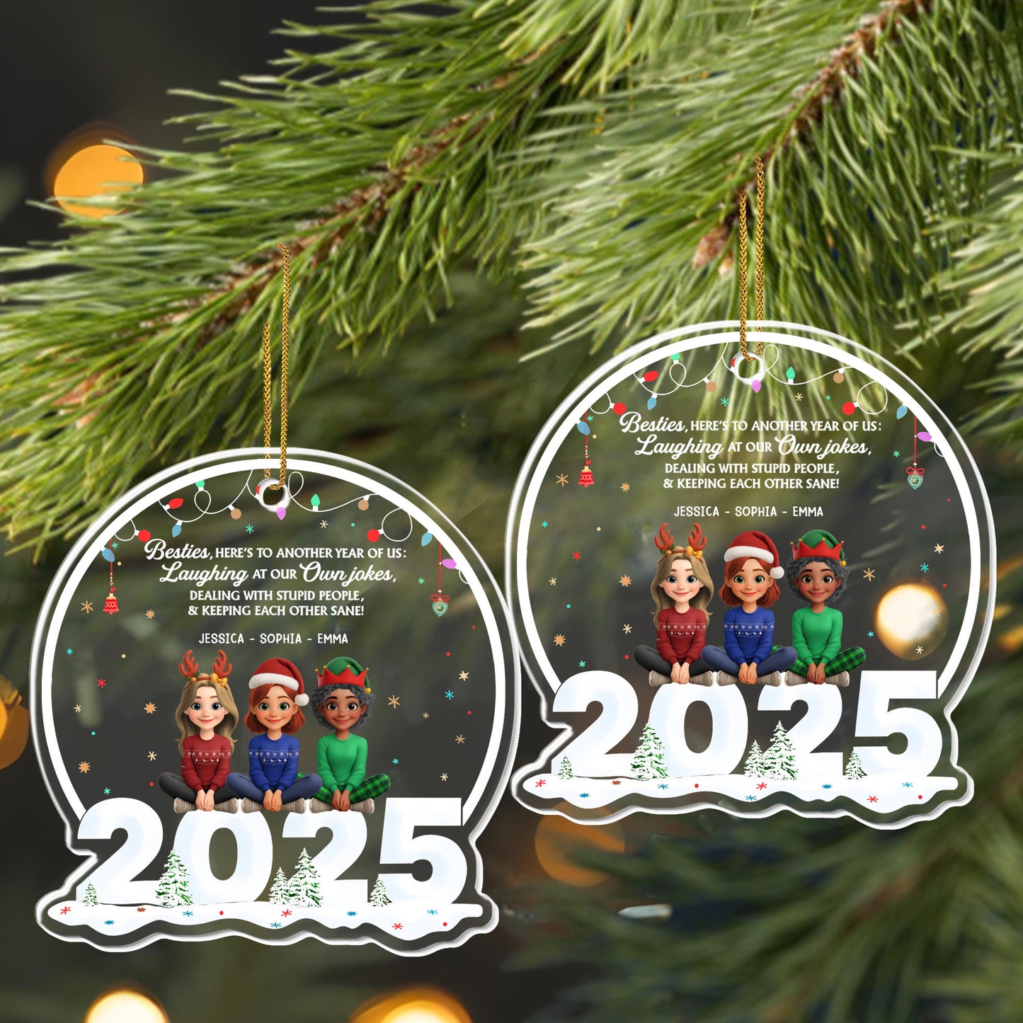 Besties Here's to Another Year of Us, Three Friends