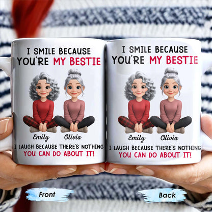 I Smile Because You're My Bestie, Two Girls Sitting