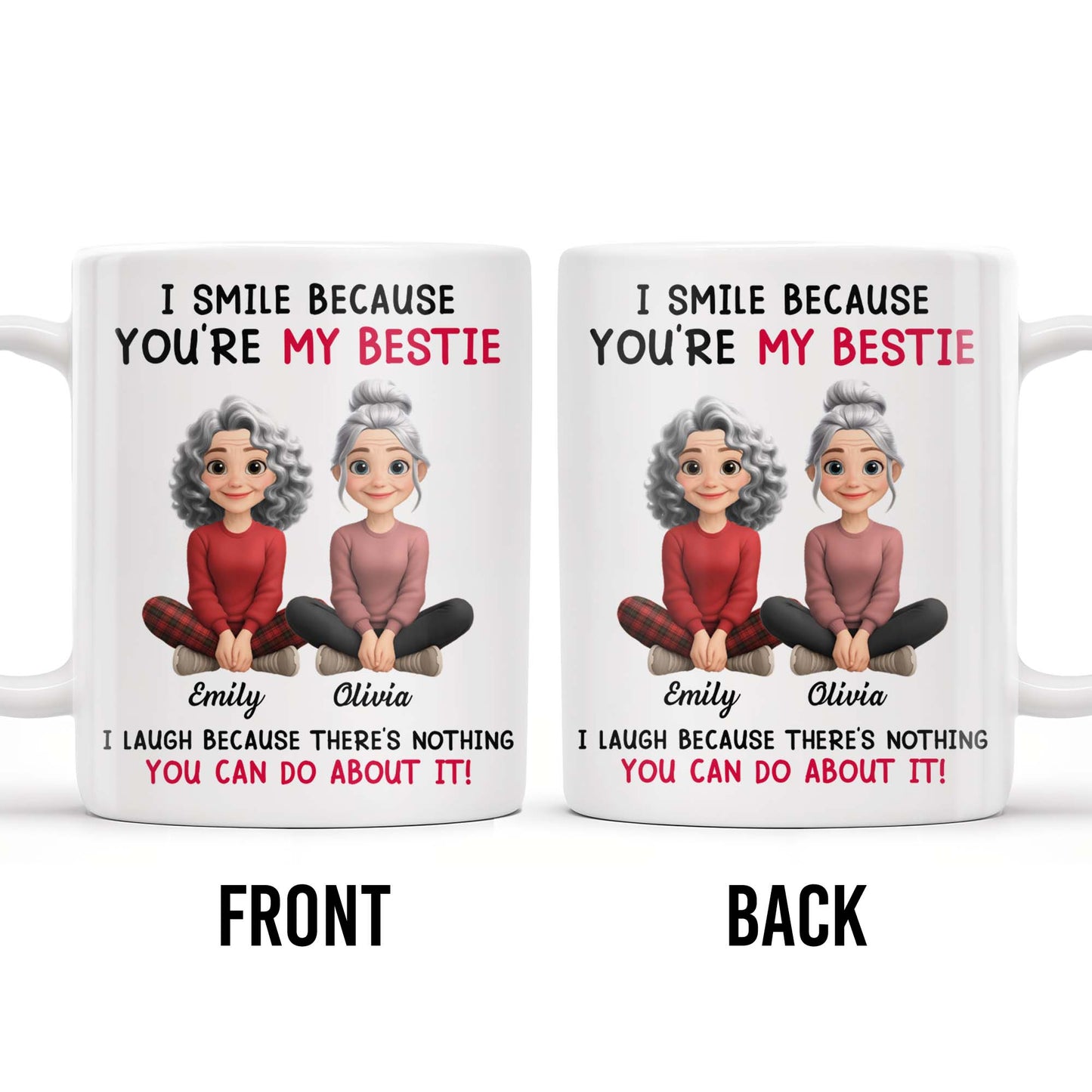 I Smile Because You're My Bestie, Two Girls Sitting