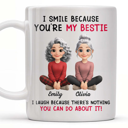 I Smile Because You're My Bestie, Two Girls Sitting