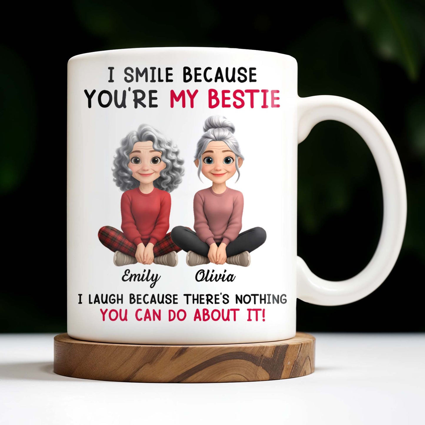 I Smile Because You're My Bestie, Two Girls Sitting