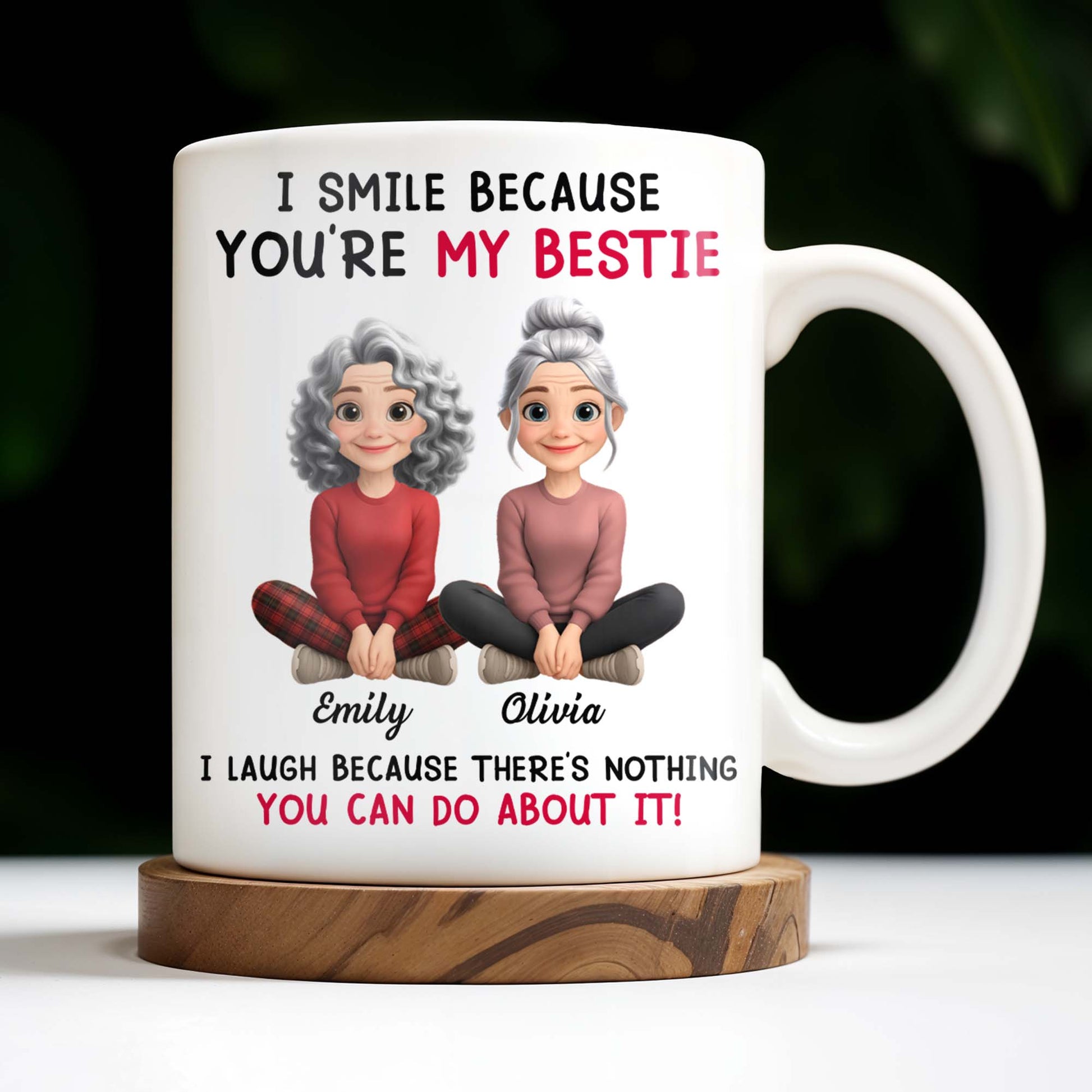 I Smile Because You're My Bestie, Two Girls Sitting