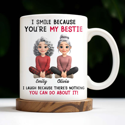 I Smile Because You're My Bestie, Two Girls Sitting