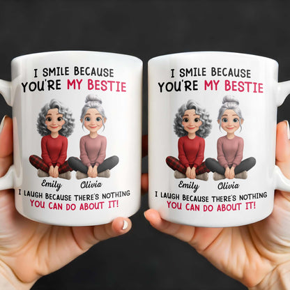 I Smile Because You're My Bestie, Two Girls Sitting