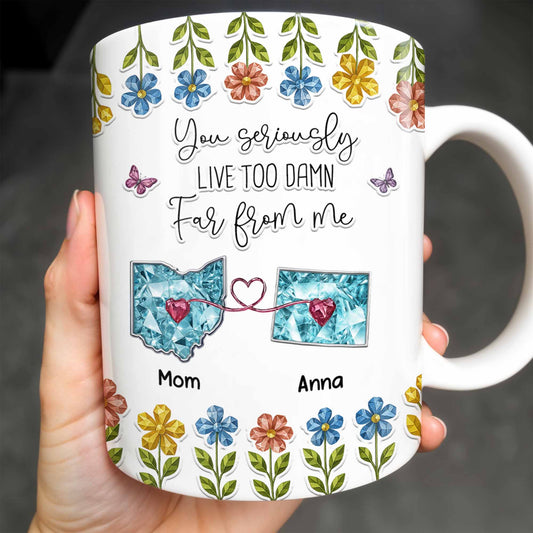 You Seriously Live Too Far From Me, Heart And Flowers Design