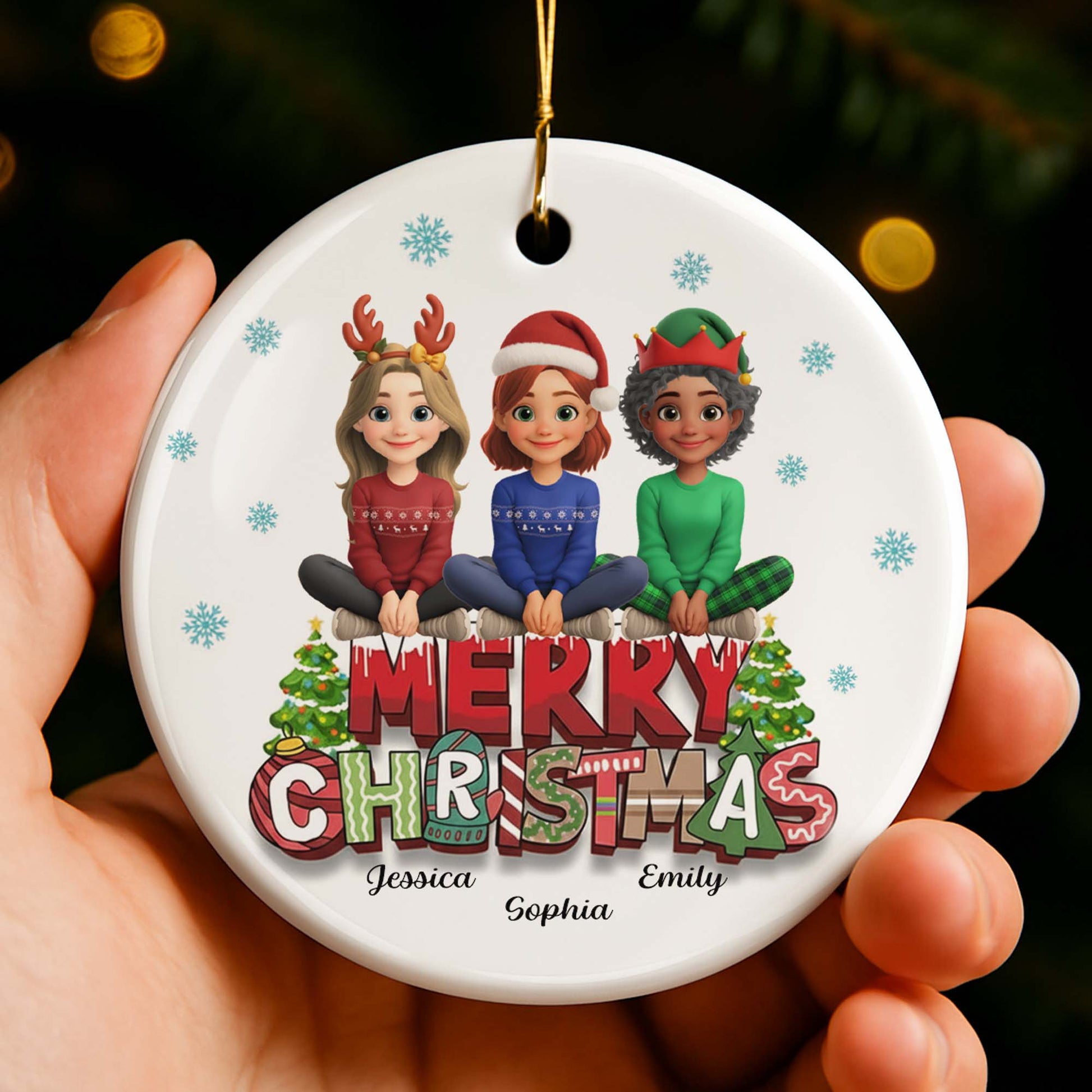 Merry Christmas Friends And Festive Symbols